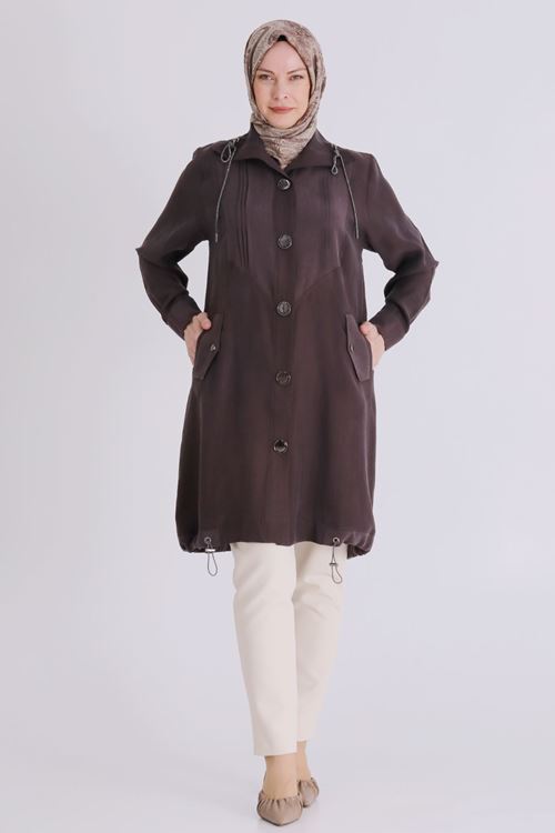 Büyük Beden Tesettür Kap 25144 Kakao