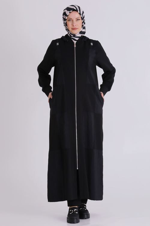 Büyük Beden Tesettür Ferace 28081 Siyah