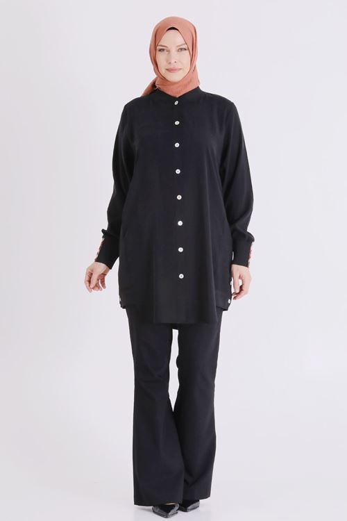 Büyük Beden Tesettür Kap 2554 Siyah