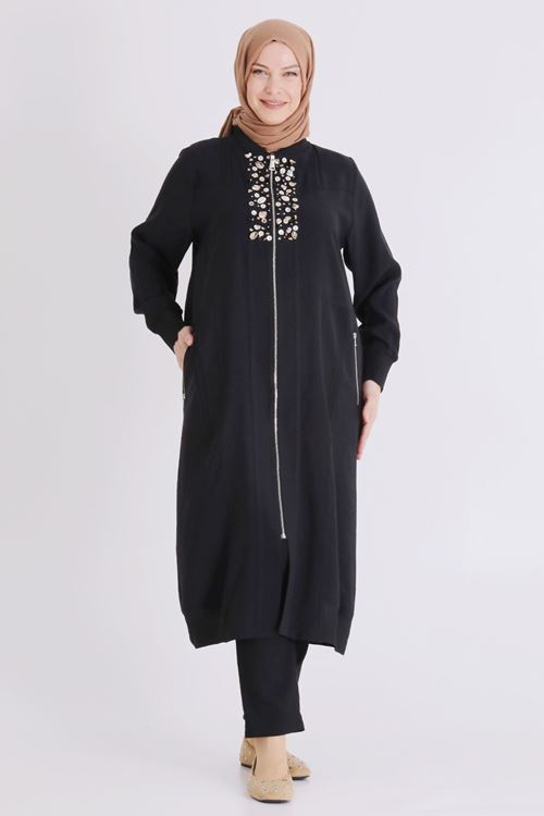 Büyük Beden Tesettür Kap 25148 Siyah