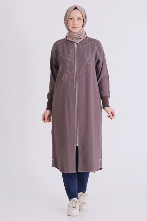 Büyük Beden Tesettür Kap 2553 Kakao