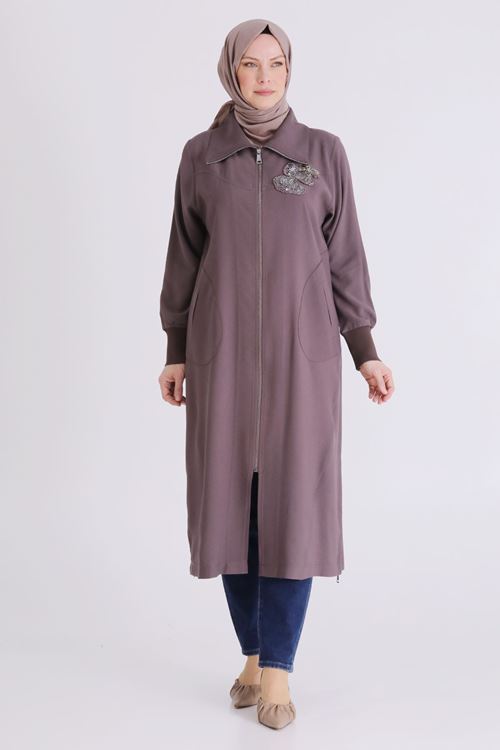 Büyük Beden Tesettür Kap 2556 Kakao