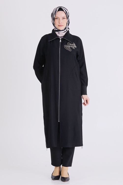 Büyük Beden Tesettür Kap 2556 Siyah