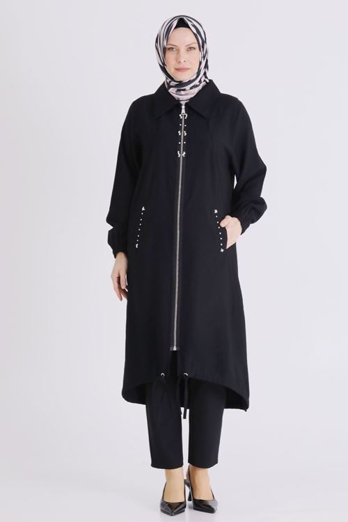 Büyük Beden Tesettür Kap 2555 Siyah
