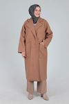 Büyük Beden Tesettür Oversize Kap 25077 Camel