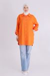 Büyük Beden Tesettür Oversize Tunik 2346 Turuncu