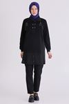 Büyük Beden Tesettür Tunik 20136 Siyah
