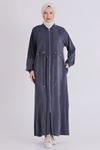 Büyük Beden Tesettür Ferace 28082 Lacivert