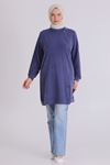 Büyük Beden Tesettür Tunik 20140 İndigo