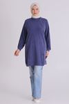 Büyük Beden Tesettür Tunik 20140 İndigo