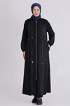 Büyük Beden Tesettür Ferace 28082 Siyah