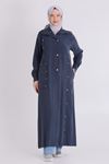 Büyük Beden Tesettür Ferace 28079 Lacivert