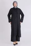 Büyük Beden Tesettür Pantolonlu Takım 35147 Siyah