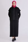 Büyük Beden Tesettür İkili Takım 40015 Siyah