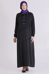Büyük Beden Tesettür Elbise 7524 Siyah