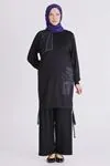 Büyük Beden Tesettür Pantolonlu Takım 3557 Siyah