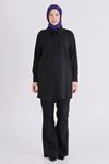 Büyük Beden Tesettür Tunik 23038 Siyah
