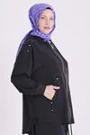 Büyük Beden Tesettür Pantolonlu Takım 3563 Siyah