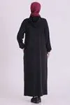 Büyük Beden Tesettür Elbise 7530 Siyah