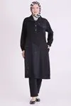 Büyük Beden Tesettür Tunik 2075 Siyah