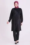 Büyük Beden Tesettür Tunik 2076 Siyah